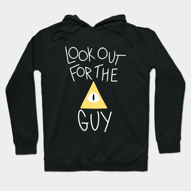 LOOK OUT- White and Gold Hoodie by sleepyhead